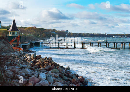 Hôtel particulier de mer, résidence du Président, la mer Baltique, Pionersk, région de Kaliningrad, Russie, 28 Octobre 2018 Banque D'Images