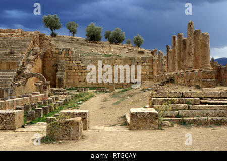 Ancienne ville romaine (2-3ème siècles), Timgad, Batna Province, Algérie Banque D'Images