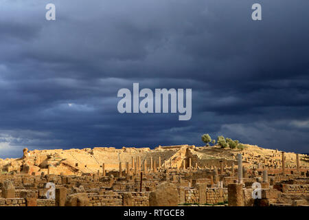 Ancienne ville romaine (2-3ème siècles), Timgad, Batna Province, Algérie Banque D'Images