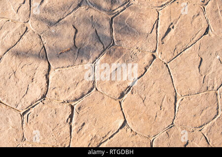 Revêtement en béton d'Orange sur le dessus de la texture de fond vue . Banque D'Images