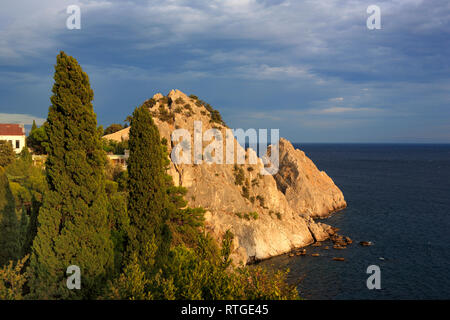 Côte de la mer Noire, Simeiz, Crimea, Ukraine Banque D'Images