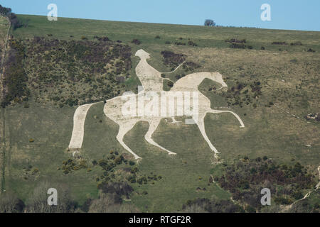 L'Angleterre, dans le Dorset, Osmington Cheval Blanc Banque D'Images