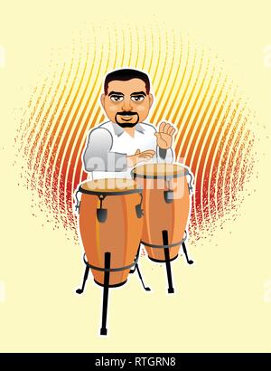 Congas Musican Illustration de Vecteur