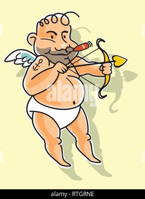 Caricature de Cupidon Illustration de Vecteur