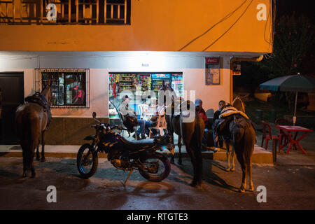 Donmatias, Antioquia, Colombie : Cabalgata. Banque D'Images