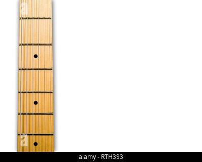 Le cou de guitare sur fond blanc - 12,7 mpix hi res Banque D'Images