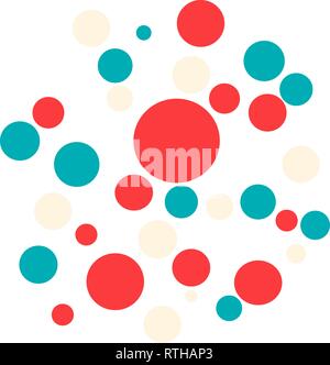 Couleur lumineuse big small balls on white background Illustration de Vecteur