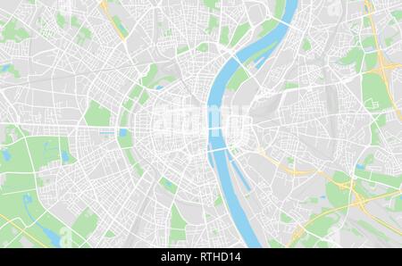 Cologne, Allemagne version street map dans un style classique avec des couleurs toutes les autoroutes, routes et chemins de fer. Utilisez cette carte pour tout type de numérique dans Illustration de Vecteur