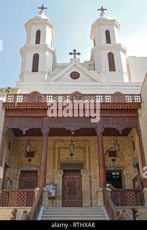 Le Caire, Égypte - Mars 01, 2010 : The Hanging Church Saint Vierge Marie orthodoxe copte au Caire, Égypte. Banque D'Images