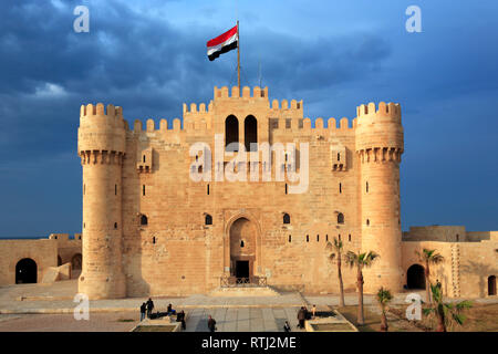 Citadelle de Qaitbay, Alexandria, Egypte Banque D'Images