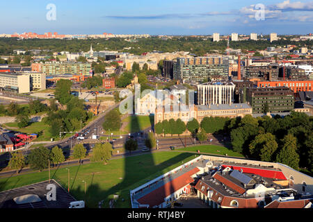 Paysage urbain de l'église de saint Olaf, Tallinn, Estonie, Tallinn, Estonie Banque D'Images