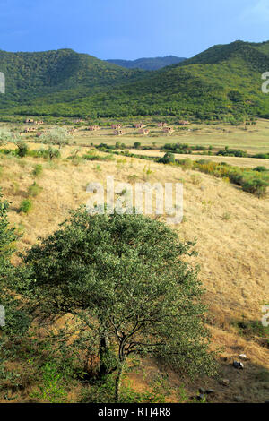 Paysage, Cugrugasheni, Géorgie Banque D'Images