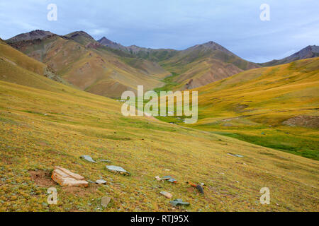 Tash Rabat, la vallée de l'oblast de Naryn, Kirghizistan Banque D'Images