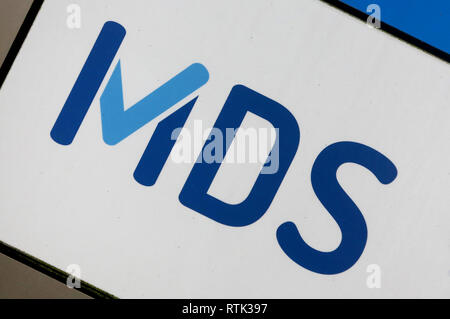 Essen, Allemagne. 06Th Mar, 2019. La photo montre l'entreprise signe du Service médical de l'Association Centrale des caisses d'assurance maladie. Le MDK (Medizinische Dienste der Krankenversicherungen) ont permis d'établir que chaque second d'hôpital est toujours incorrecte. Credit : Roland Weihrauch/dpa/Alamy Live News Banque D'Images