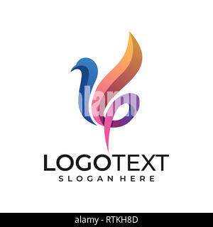 Abstract vector illustration design paon modèle. Convient pour l'industrie créative, multimédia, animation, formation, boutique, et des bus Illustration de Vecteur