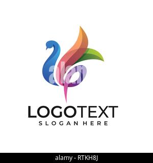 Abstract vector illustration peacock modèle. Convient pour l'industrie créative, multimédia, animation, formation, boutique, et toute activité commerciale complémentaire Illustration de Vecteur