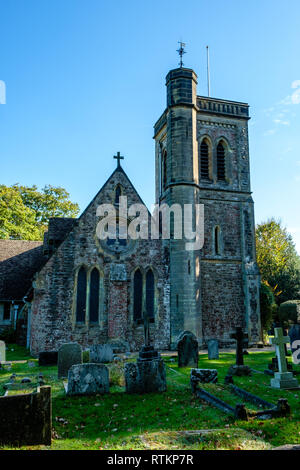 St Lawrence Parish Church, Church Road, rue Pierre, joint, Kent Banque D'Images