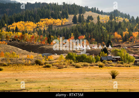 Wyoming pittoresque au sud-est de Grand Tetons National Park Banque D'Images