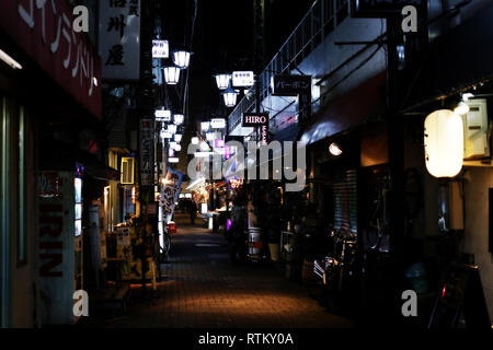 Tokyo, Japon - 05 décembre 2016, les Japonais non identifié : marche à travers l'alimentation de rue allée de Kamata à Tokyo, Japon Banque D'Images