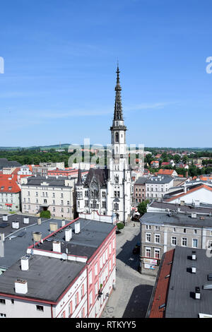 La Pologne, de Zabkowice Slaskie - Juin 2017 : La Mairie de Zabkowice Slaskie, vue aérienne. La Pologne. Banque D'Images