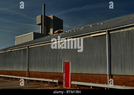 Les agrégats de Brett dans le paysage de l'usine de Whitstable sur la côte du Kent, Angleterre, Royaume-Uni, Europe Banque D'Images