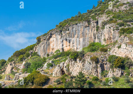 Paysage de montagne, près d'Ephèse, Selcuk, Izmir, Turquie Province Banque D'Images
