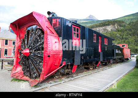 Snow-Removal Train à Skagway, Alaska, Klondike Gold Rush National Historical Park, USAskagway,alaska,USA,united states,pradeep subramanian Banque D'Images