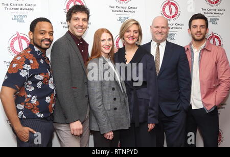 Critics Circle Theatre Awards au Prince of Wales Theatre avec : Ashley Campbell, Alex Gaumond, Rosalie Craig, Marianne Elliott, Christopher Harper, Jonathan Bailey Où : London, Royaume-Uni Quand : 29 Jan 2019 Credit : WENN.com Banque D'Images