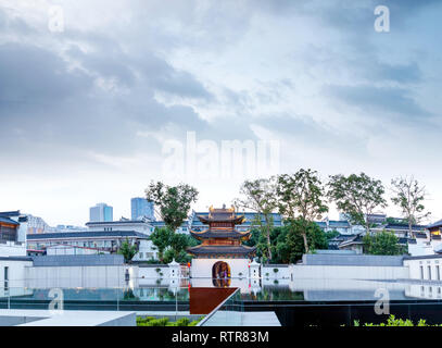 Bâtiment classique du Temple de Confucius à Nanjing, Nanjing, Chine. Banque D'Images