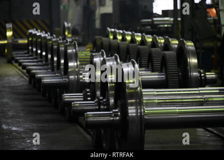 'Usine de réparation de locomotives TRZ' à Astrakhan, en Russie. Banque D'Images