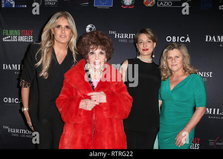 Tournage de nuit d'ouverture de l'Italie comprend : Tiziana Rocca, Gina Lollobrigida, Silvia Chiave, Consul Général de France à Los Angeles, Valeria Rumori Où : Westwood, California, United States Quand : 29 Jan 2019 Credit : FayesVision/WENN.com Banque D'Images