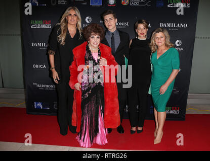 Tournage de nuit d'ouverture de l'Italie comprend : Tiziana Rocca, Gina Lollobrigida, Silvia Chiave, Consul Général de France à Los Angeles, Valeria Rumori Où : Westwood, California, United States Quand : 29 Jan 2019 Credit : FayesVision/WENN.com Banque D'Images