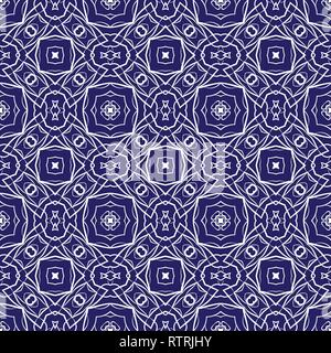 Blanc transparent motif géométrique sur fond bleu. Illustration de Vecteur