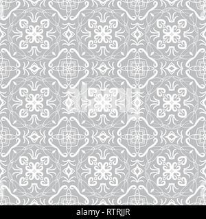 Vector pattern. transparente Impression textile élégant avec design ethnique géométrique. Tissu gris et blanc avec fond ornement abstrait. Fabri monochrome Illustration de Vecteur