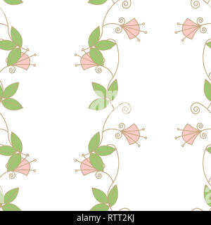 Motif floral transparent très tendance en Banque D'Images