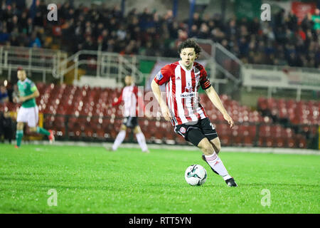 Le 1er mars 2019, Cork, Irlande - Barry McNamee au premier Championnat d'Irlande match Division Cork City FC vs Derry City FC. Banque D'Images