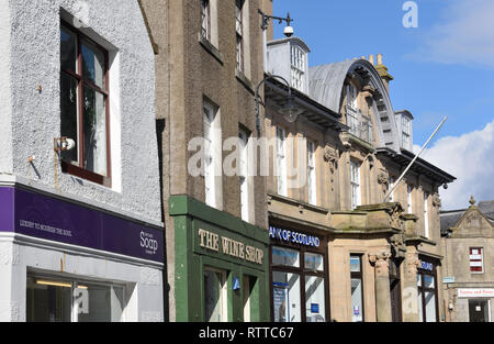 La rue commerciale Lerwick, Shetland, Scotland Banque D'Images