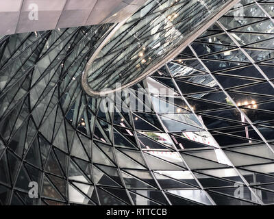 Mur de verre Réduire conception paramétrique Banque D'Images