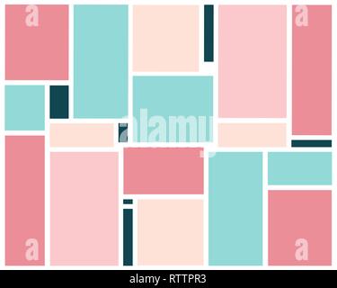 Résumé fond avec ensemble de rectangles de couleur mosaic Illustration de Vecteur