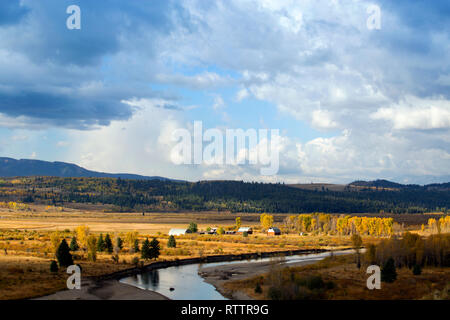 Wyoming pittoresque au sud-est de Grand Tetons National Park Banque D'Images