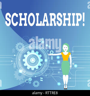 Écrit remarque montrant l'érudition. Photo d'affaires mettant en vedette Grant ou un paiement effectué à l'appui de l'éducation étude universitaire Banque D'Images