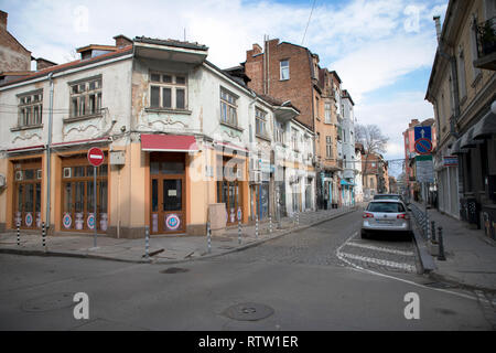 Sofia, Bulgarie - Mars 02, 2019 : Avis de tsar Siméon Street à Sofia, Bulgarie. Photo prise le : Mars 02th, 2019 Banque D'Images