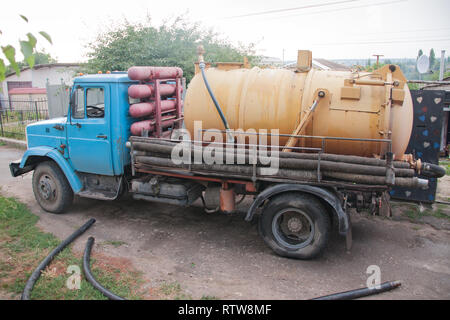 Voiture de collecte des déchets Banque D'Images