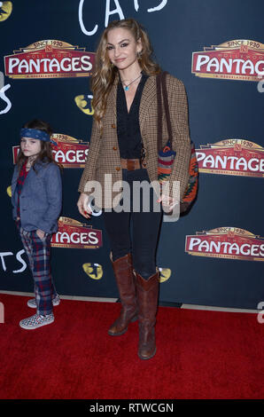 Los Angeles, CA, USA. Feb 27, 2019. LOS ANGELES - jan 27 : Drea De Matteo au ''Cats'' jouer l'ouverture au Pantages Theatre Le 27 février 2019 à Los Angeles, CA : Crédit Kay Blake/ZUMA/Alamy Fil Live News Banque D'Images