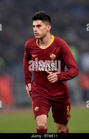 Diego Perotti de que les Roms au cours de la Serie une correspondance entre le Latium et la Roma au Stadio Olimpico, Rome, Italie, le 2 mars 2019. Banque D'Images