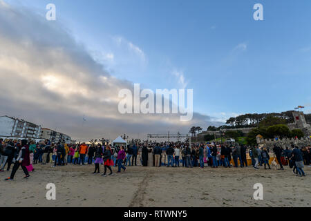 Baiona, Espagne. 09Th Mars, 2019. La fête médiévale qui a lieu chaque année dans la ville espagnole de Baiona Crédit : Olivier Guiberteau/Alamy Live News Banque D'Images