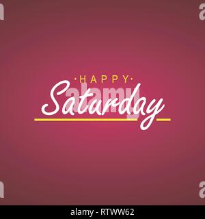 Heureux Samedi. Devis avec arrière-plan de la vie moderne vector illustration Illustration de Vecteur