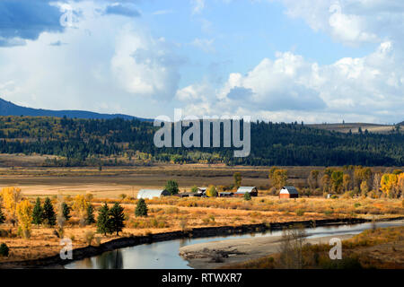 Wyoming pittoresque au sud-est de Grand Tetons National Park Banque D'Images