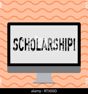 Écrit remarque montrant l'érudition. Photo d'affaires mettant en vedette Grant ou un paiement effectué à l'appui de l'éducation étude universitaire Banque D'Images