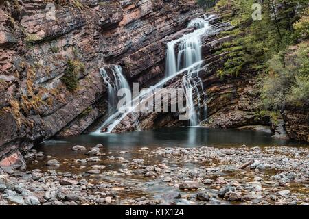 Cameron Falls, Cascade, Waterton Lakes National Park, Alberta, Canada Banque D'Images